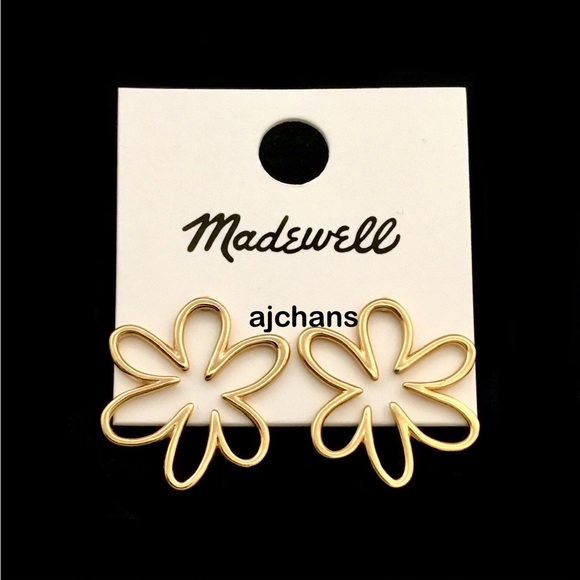 Madewell Cutout Flower Statement Earrings - Picture 1 of 5